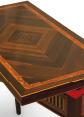 Detail table top wooden games table queen Mary style "Fita Portuguesa"