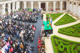 Claustro Sul do Pal&aacute;cio Nacional de Mafra na cerim&oacute;nia de entrega de medalhas